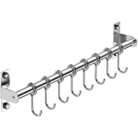 Booxihome Utensilios de Cocina del Soporte de la Pared- 40cm Planchar del Barra Colgador Que cuelga el Estante con 8…